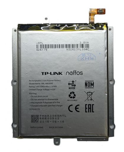 Батарея для TP-Link NBL-44A3045 (Neffos C5 Max, TP702) 3045 mAh with metal frame /Original PRC/ 12 мес. гарантии