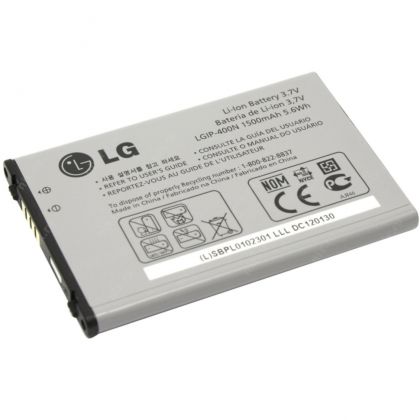 Батарея для LG GT540, GX200, GX300, GX500, GW620, GW550, P500, P520 (LGIP-400N) /Original PRC/ 12 мес. гарантии, 1500 mAh