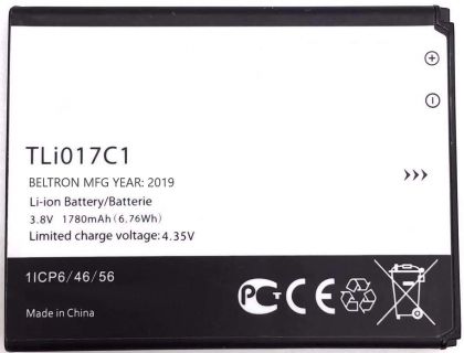 Батарея для Alcatel/TCL TLi017C1 (OT5027B Dawn, OT4060O Streak, OT4060A Ideal, OT5017 Pixi 3 4.5 4G) 1780 mAh /Original PRC/ 12 мес. гарантии