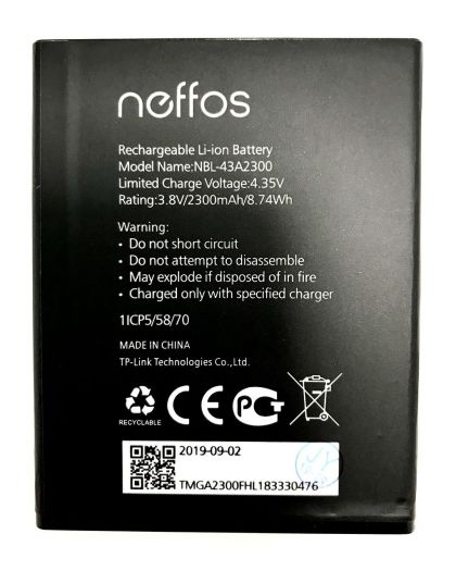 Батарея для TP-Link Neffos C5S / NBL-43A2300 /Original PRC/ 12 мес. гарантии