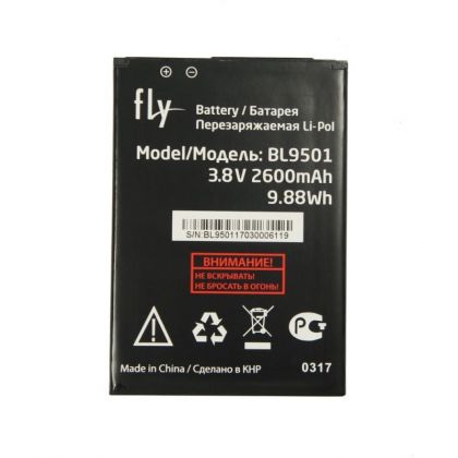 Батарея для Fly BL9501 (2600 mAh) /Original PRC/ 12 мес. гарантии