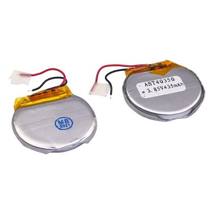 Батарея AST40350 универсальный с контроллером, 3 х 33 х 34 мм (435 mAh) круглый/ для смарт часов и кейсов наушников