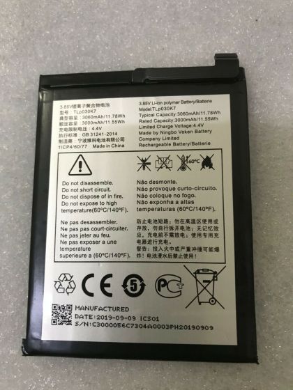 Батарея Alcatel TLp030K7 OT-5024D, Alcatel 1S (2019) 5024Y, 5024K /Original PRC/ 12 мес. гарантии