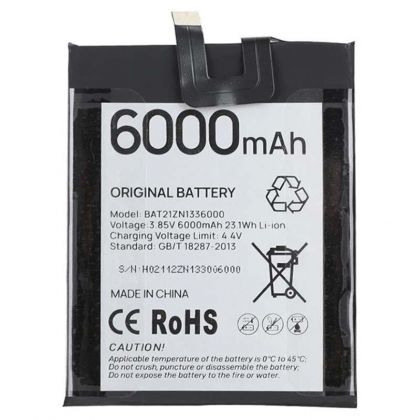 Батарея для Doogee V20 / V20 Pro BAT21ZN1336000 (6000 mAh) /Original PRC/ 12 мес. гарантии