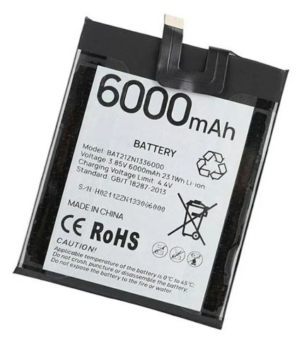 Батарея для Doogee V20 / V20 Pro BAT21ZN1336000 (6000 mAh) /Original PRC/ 12 мес. гарантии