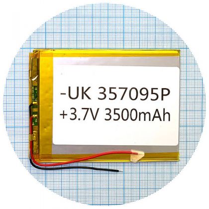 Батарея универсальный 357095P 95 х 71 х 3 мм, 3500 mAh 3.7 V,