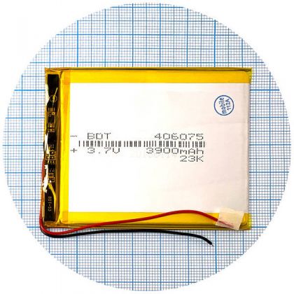 Батарея универсальный 406075 74 х 59 х 3 мм 3900 mAh 3.7V,