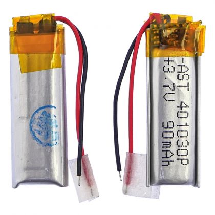 Батарея 401030P универсальный с контроллером, 4,5 х 10 х 30 мм (90 mAh)/ для TWS наушников, Bluetooth гарнитур, MP3 плееров