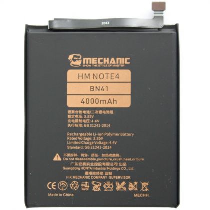Батарея MECHANIC BN41 (4000 mAh) для Xiaomi Redmi Note 4 (China Version, MediaTek, MTK)