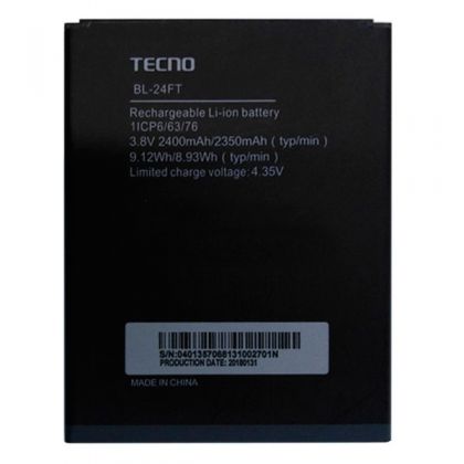 Батарея для Tecno F2 LTE 2400 mAh (BL-24FT) /Original PRC/ 12 мес. гарантии