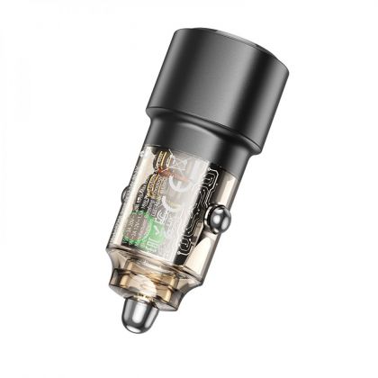 Авто Зарядное Устройство Borofone BZ20A Smart 83W dual port PD65W+QC3.0 Type-C to Type-C Черный