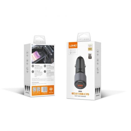 Авто Зарядное Устройство LDNIO C510Q QC3.0/PD 38W Чёрный