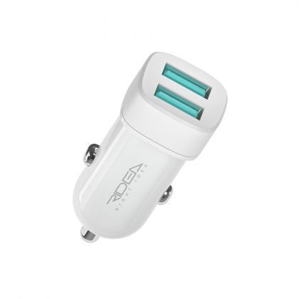 Авто Зарядное Устройство Ridea RCC-21012 Grand 2USB 2.4 A Белый