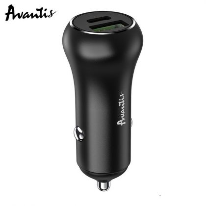 Автомобильное ЗУ Avantis A918PD 38W (PD20W + QC3.0) Black