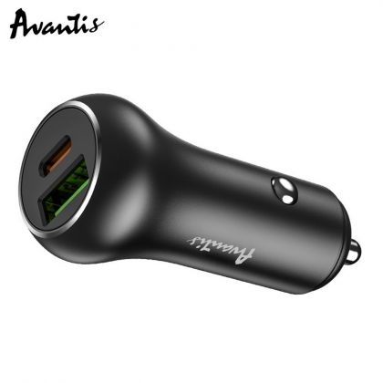 Автомобильное ЗУ Avantis A918PD 38W (PD20W + QC3.0) Black