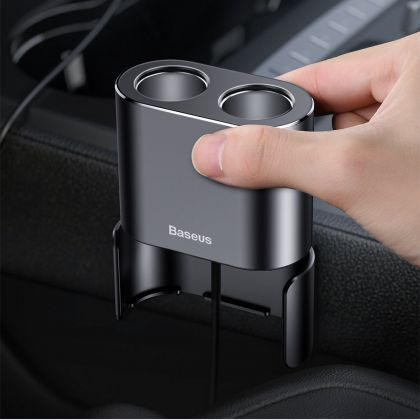 Автомобильное ЗУ Baseus 2 USB / Two Cigarette Lighter CRDYQ-01 Black