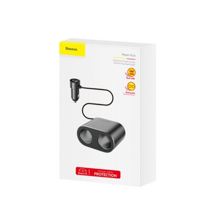 Автомобильное ЗУ Baseus 2 USB / Two Cigarette Lighter CRDYQ-01 Black