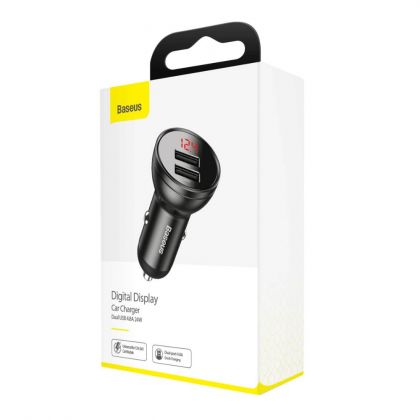 Автомобильное ЗУ Baseus Digital Display CCBX-0G 2.4A Black-Gray