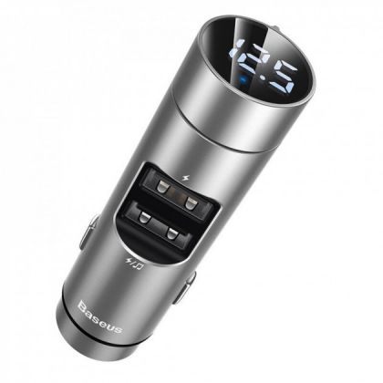 Автомобильное ЗУ Baseus Energy Column Bluetooth FM Launcher 3,1A 2USB CCNLZ-0G Gray
