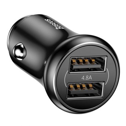 Автомобильное ЗУ Baseus Gentleman 4.8A 2USB CCALL-GB01 Black