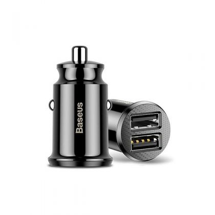 Автомобильное ЗУ Baseus Grain Dual CCALL-ML-01 3,1A Black