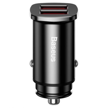 Автомобильное ЗУ Baseus Square Metal CCALL-DS-01 5A Black