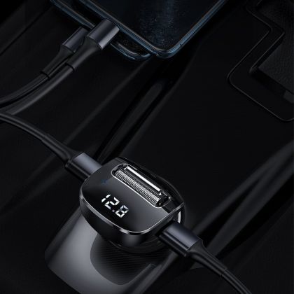 Автомобильное ЗУ Baseus Streamer F40 Bluetooth FM Launcher 15W 2USB CCF40-01 Black