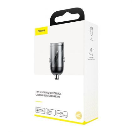Автомобильное ЗУ Baseus Tiny Star Mini 30W USB VCHX-A0G Gray