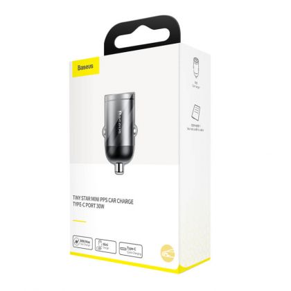 Автомобильное ЗУ Baseus Tiny Star Mini PPS 30W Type-C (Type-C to Lightning 18W Cable) TZVCHX-0G Gray