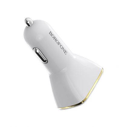 Автомобильное ЗУ Borofone BZ11 Digital Display 2USB 2.1A White