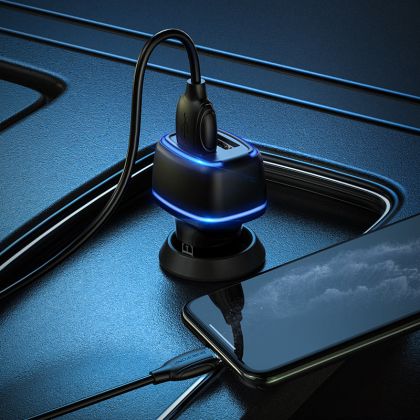 Автомобильное ЗУ Borofone BZ14 2USB 2.4A Black