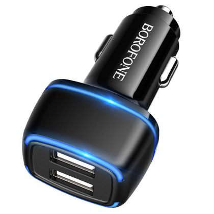 Автомобильное ЗУ Borofone BZ14 2USB 2.4A Black