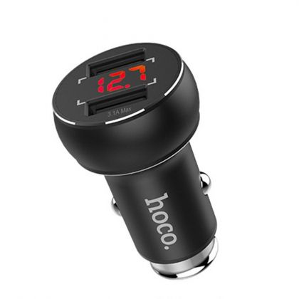 Автомобильное ЗУ Hoco Z22 (2USB/ 3.1A) с гнездом прикуривателя Black