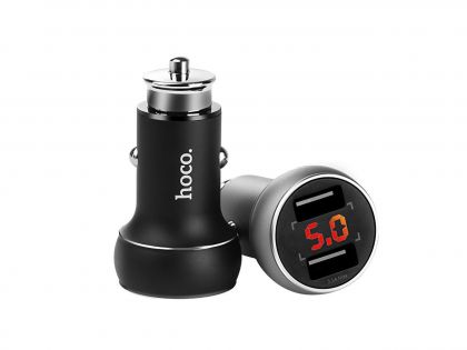 Автомобильное ЗУ Hoco Z22 (2USB/ 3.1A) с гнездом прикуривателя Black
