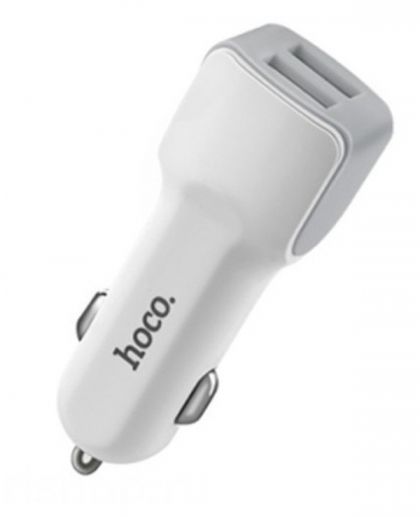 Автомобильное ЗУ Hoco Z23 2USB Lightning White