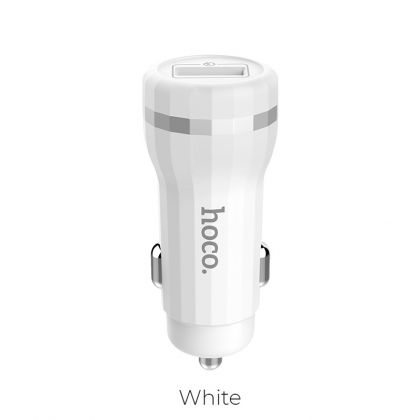 Автомобильное ЗУ Hoco Z27A Staunch Single QC3.0 18W White