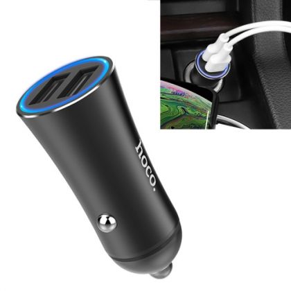 Автомобильное ЗУ Hoco Z30A 2USB 3.1A Black