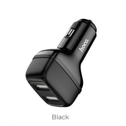 Автомобильное ЗУ Hoco Z36 (2USB/ 2.4A) + Cable Type-C Black