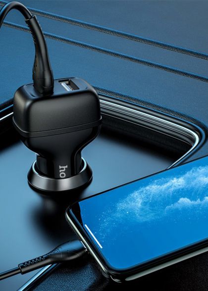 Автомобильное ЗУ Hoco Z36 Micro 2USB Black
