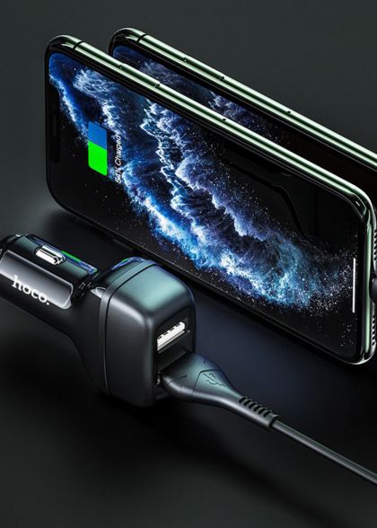 Автомобильное ЗУ Hoco Z36 Micro 2USB Black