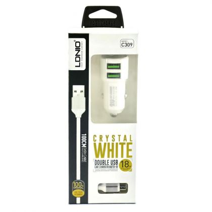 Автомобильное ЗУ LDNIO C309 / micro-USB White