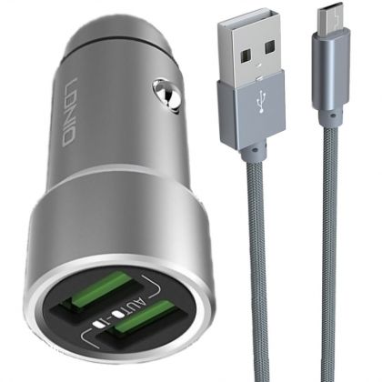 Автомобильное ЗУ LDNIO C401 3.6A 2USB / micro-USB