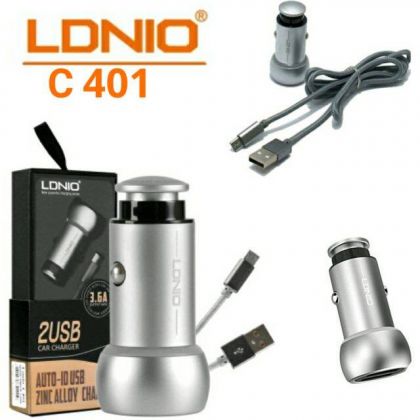 Автомобильное ЗУ LDNIO C401 3.6A 2USB / micro-USB