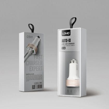 Автомобильное ЗУ LDNIO C501 / micro-USB White