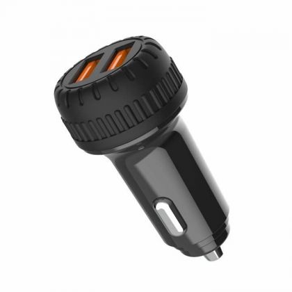 Автомобильное ЗУ Moxom MX-VC02 2.4A 2USB + Cable Type-C Black