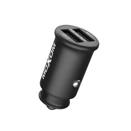 Автомобильное ЗУ Moxom MX-VC03 2.4A 2USB + Cable microUSB Black