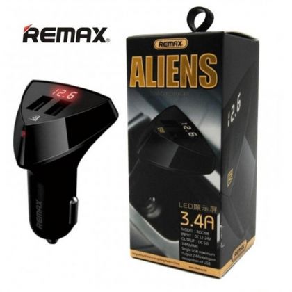 Автомобильное ЗУ Remax RC-C208 Led 2 USB 3.4A Black