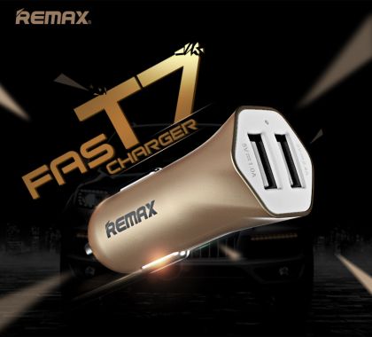 Автомобильное ЗУ Remax RCC-204 Speed 7 3.1A ( 2USB) gold