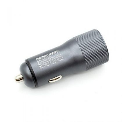 Автомобильное ЗУ Remax RCC-221 Retour 3.0A 2USB Quick Charge dark grey