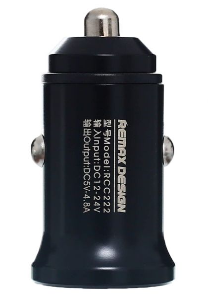 Автомобильное ЗУ Remax RCC-222 Alloy III 4.8A 2USB black